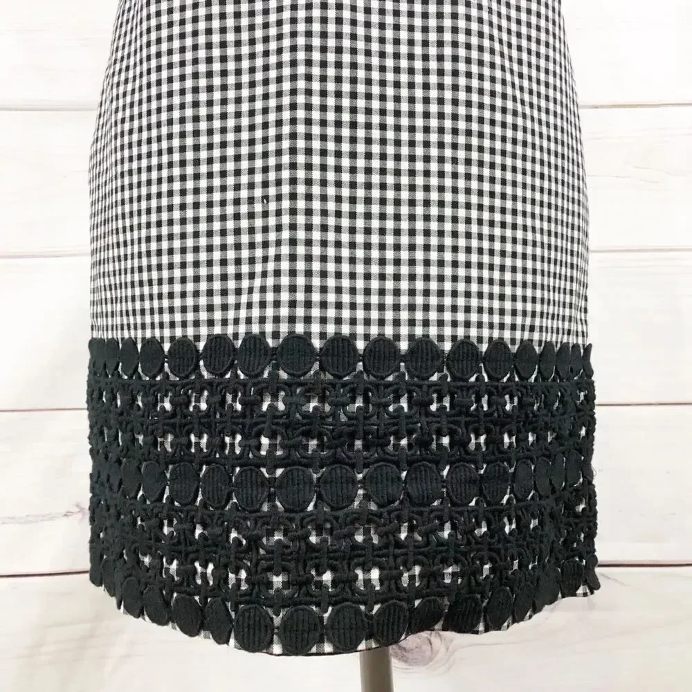 Michael Kors black & white check dress size 4